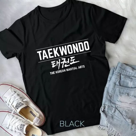 Taekwondo Definition Tae Kwon Do Fighter Korean Characters Unisex T-Shirt