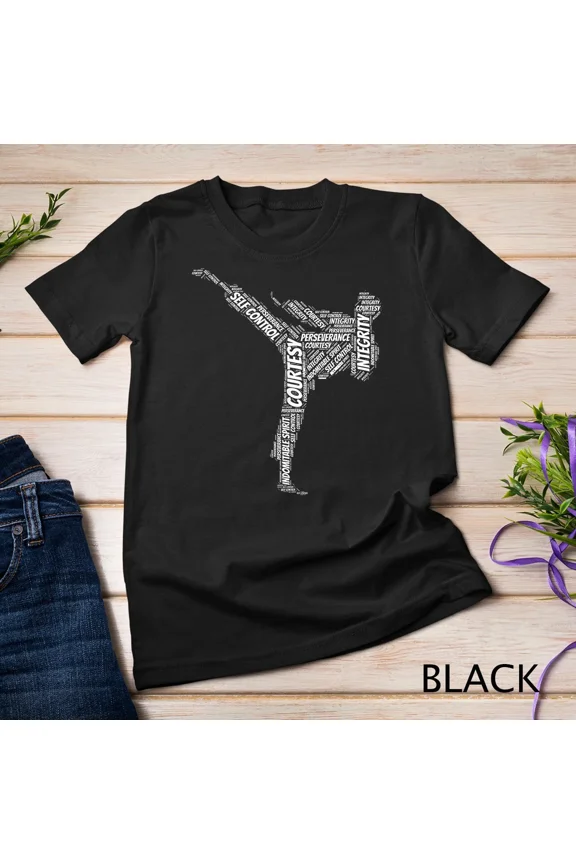 Taekwondo Fighter 5 Tenets Of TKD Martial Arts Unisex T-shirt up to size 5XL