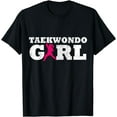 thumbnail image 1 of Taekwondo Girl Player Silhouette Sport Gift T-Shirt, 1 of 3