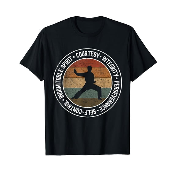 Taekwondo Karate 5 Tenets Martial Arts Uniform Kids Mens T-Shirt