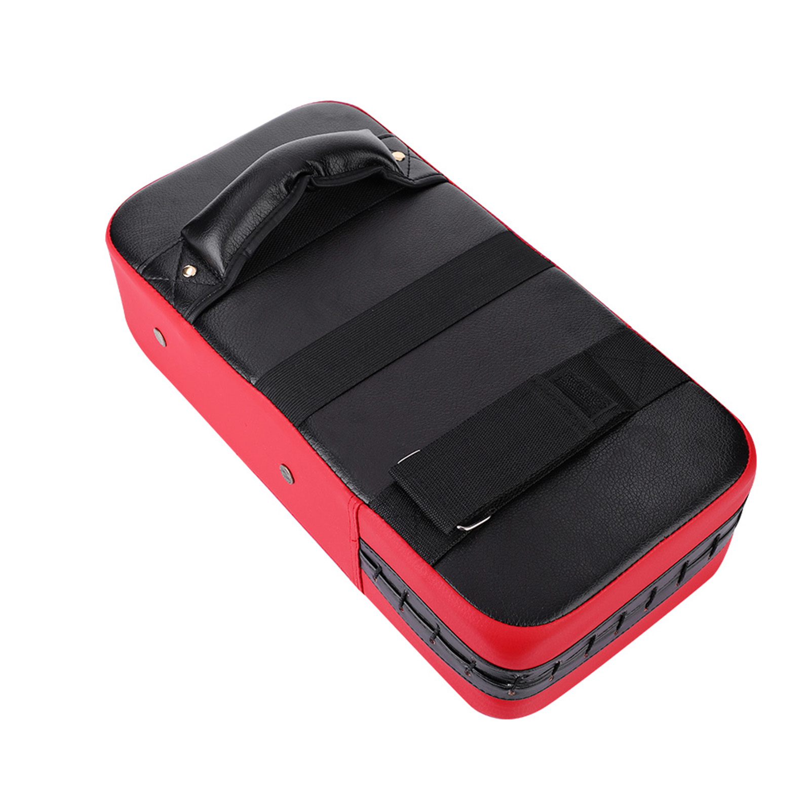 Set TLBTEK: 1 Paio Di Kick Pad Curvi Per Taekwondo + 2 Guanti Da Boxe - PU Resistente, Imbottitura Spessa, Cinturini Regolabili, Rosso/nero