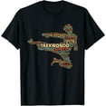 thumbnail image 1 of Taekwondo Martial Arts Fighter Tae Kwon Do Words Kicking T-Shirt, 1 of 3