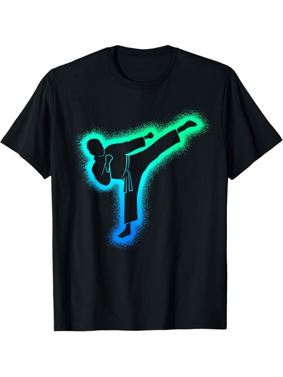 Taekwondo Martial Arts Kids Men Boys Karate T-Shirt men and women can wear, black, white, gifts
