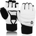 thumbnail image 1 of Taekwondo Sparring Gear Gloves Hand and Foot Protectors Half Finger for Boxing Kickboxing Premium Wrist Wraps Ankle Grar Support fit Men Women Kids Training, 1 of 7