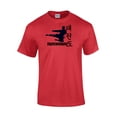 thumbnail image 1 of Taekwondo T-Shirt TKD Shirt Korean Martial Arts Kicker Men's Unisex Shirts (Red, SM), 1 of 3