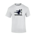 thumbnail image 1 of Taekwondo T-Shirt TKD Shirt Korean Martial Arts Kicker Men's Unisex Shirts (White, CL), 1 of 3