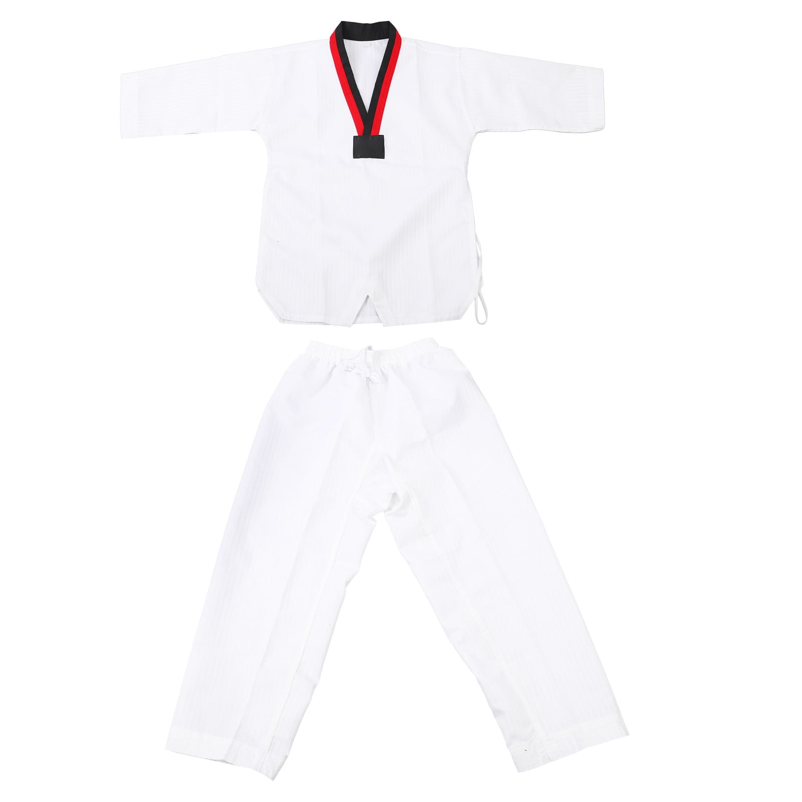 Taekwondo Uniform, Striped Model Polyester Cotton With Belt Martial