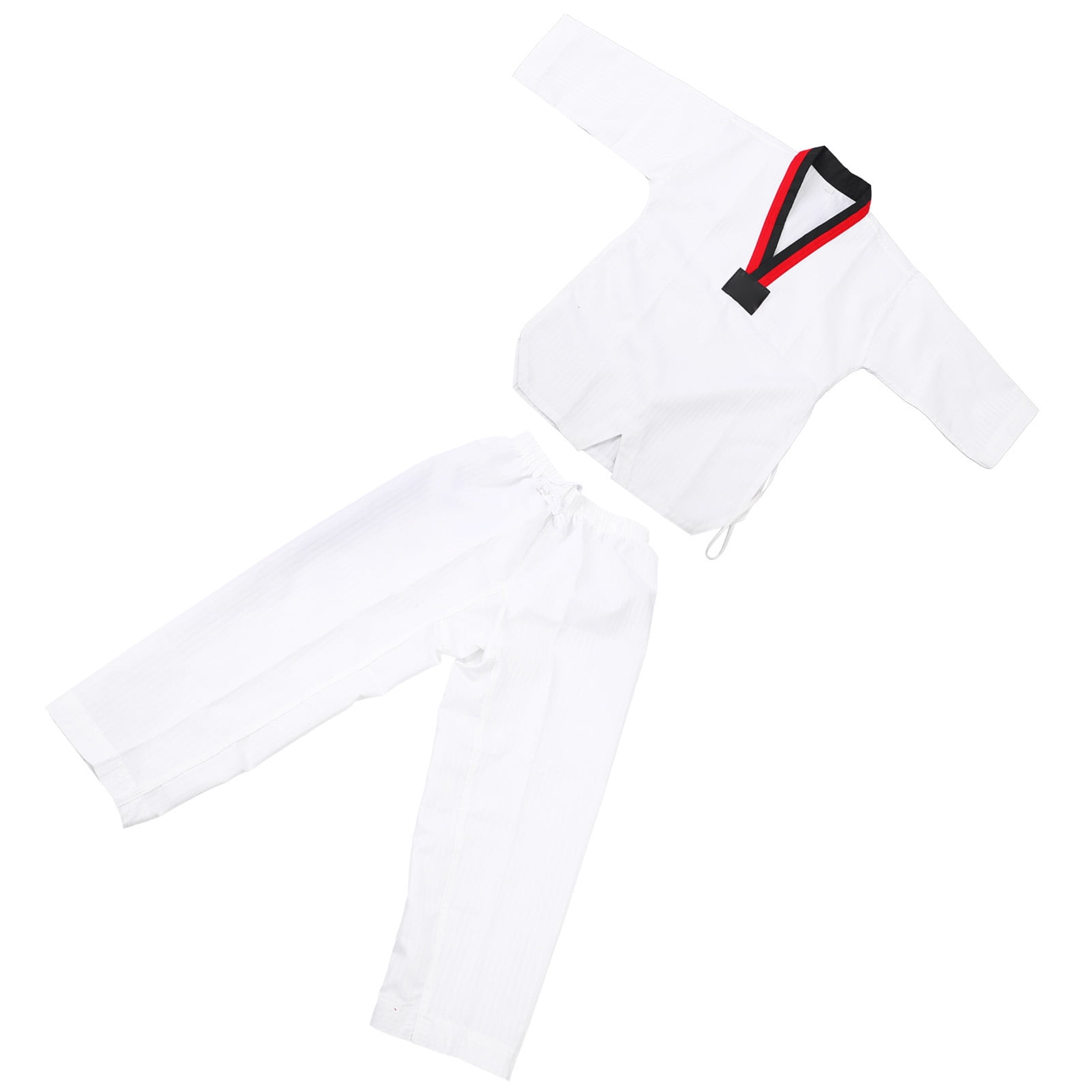 Taekwondo Uniform, Striped Model Polyester Cotton With Belt Martial