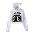 thumbnail image 1 of Taemin Ephemeral Cat Ear Hoodie Pop Singer Casual Women's Short Hoodie Sportswear, 1 of 2