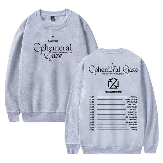Taemin Ephemeral Gaze World Tour 2025 Merch Crewneck Long Sleeve Streetwear Women Men Sweatshirt