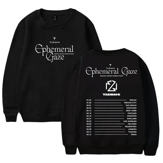 Taemin Ephemeral Gaze World Tour 2025 Merch Crewneck Long Sleeve Streetwear Women Men Sweatshirt