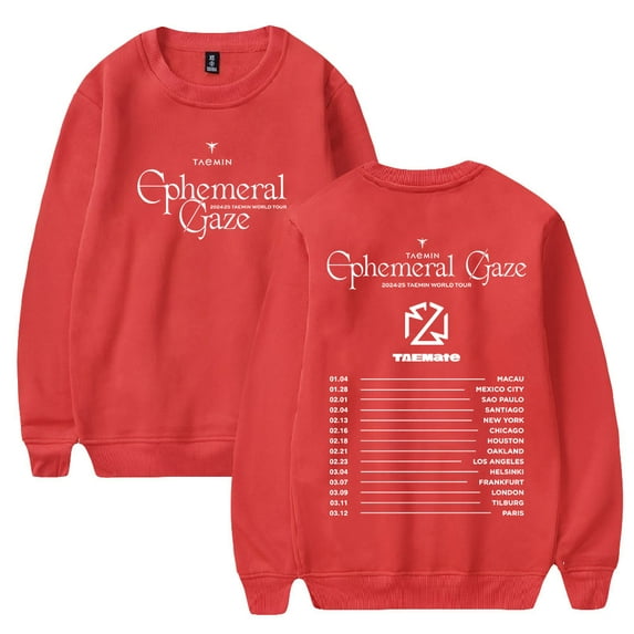 Taemin Ephemeral Gaze World Tour 2025 Merch Crewneck Long Sleeve Streetwear Women Men Sweatshirt