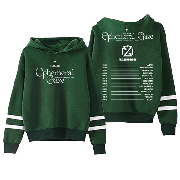 Taemin Ephemeral Gaze World Tour Hoodie Pocketless Parallel Bars Sleeve Streetwear Women Men Sweatshirt