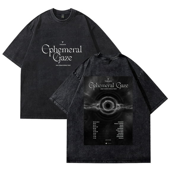 Taemin Ephemeral T-shirt Crewneck Short Sleeve Tee Women Men Streetwear Tops Hip Hop Clothes Cotton T-shirt