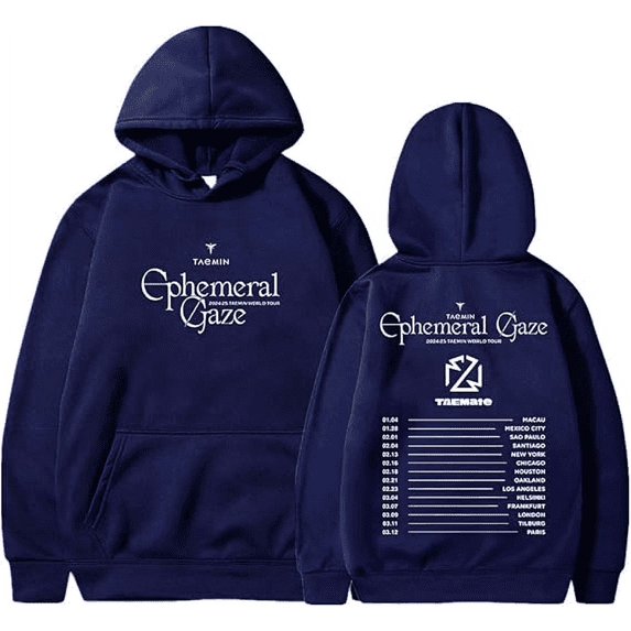 Taemin Merch Hoodie 2025 Ephemeral Gaze World Tour Long Sleeve Streetwear Women Men Hooded Sweatshirts