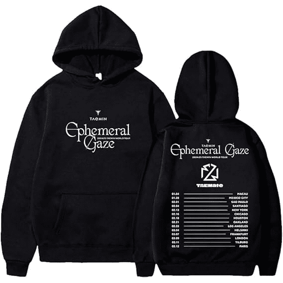 Taemin Merch Hoodie 2025 Ephemeral Gaze World Tour Long Sleeve Streetwear Women Men Hooded Sweatshirts