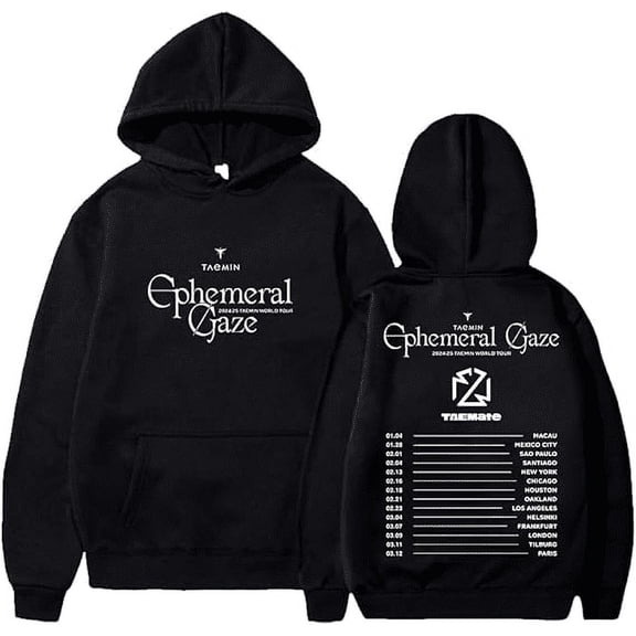 Taemin Merch Hoodie 2025 Ephemeral Gaze World Tour Long Sleeve Streetwear Women Men Hooded Sweatshirts