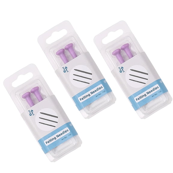 Taeuda 6Pcs Wool Felting Needle with Ergonomic Grip Wool Felt Needle Crafting Tool