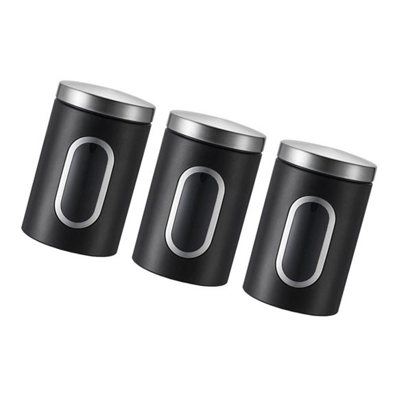 Taeuda Chrome Finish Kitchen Storage Jar with Clear View for Coffee Organization