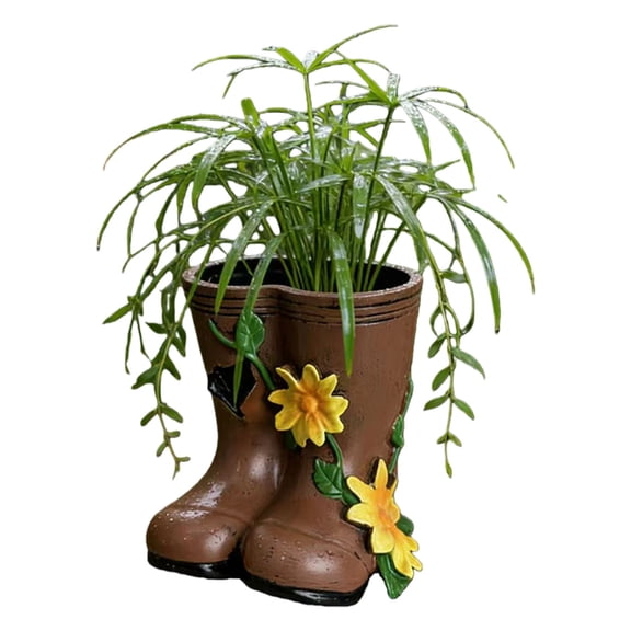 Taeuda Creative Boot Planter Decorative Planter Boot Design Flower Pot for Succulents Plant,Cactus,Herbs Flowers Garden Decors