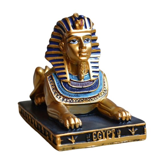 Taeuda Decorative Egyptian Sphinx Statue Resin Figurine Egyptian Desktop Ornament
