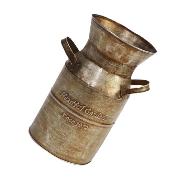 Taeuda Farmhouse Iron Tabletop Milk Bucket Decoration Planter For Centerpiece Garden Balcony Artificial Flower Arrangement