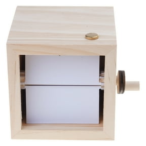 Taeuda Hand Operated Memory Flipbook 8 Customizable Slot Wooden Display Photo Frame Picture Display Album For Holiday Gift