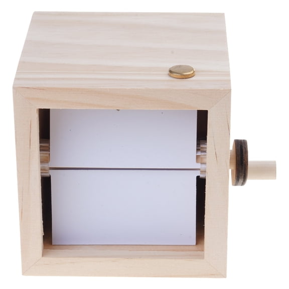 Taeuda Hand Operated Memory Flipbook 8 Customizable Slot Wooden Display Photo Frame Picture Display Album For Holiday Gift