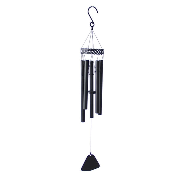 Taeuda Large Wind Chimes Outdoor Deep Tone 36Inch Sympathy Wind Chimes for Outside with 5 Tubes Tuned Relaxing Melody Black