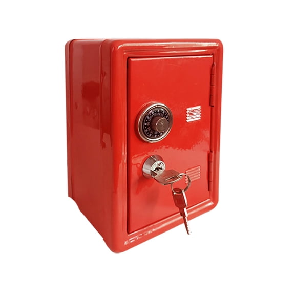Taeuda Mini Metal Coin Bank Locker with Keys Kids Money Saving Jar Security Safe Box
