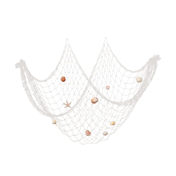 Taeuda Ocean Themed Decorative Fish Net Wall Hanging for Parties Interior Fishing Net