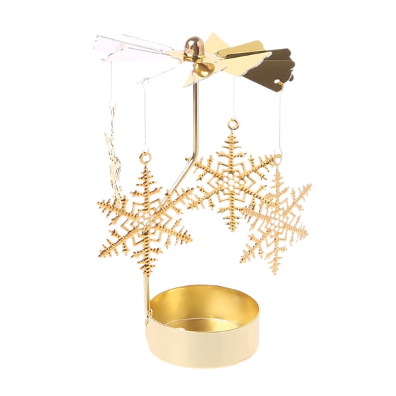 Taeuda Romantic Candlestick Rotating Spinning Carousel Tea Light Candle Holder Home Dinner Wedding Bar Party Decorations
