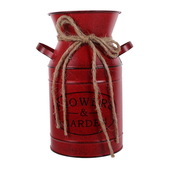 Taeuda Shabby Chic Metal Flower Vases Farmhouse Decors Antique Milk Can Jugs Pitcher Storage Container For Bathroom Kitchen
