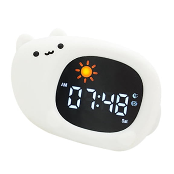 Taeuda Silicone Shape Alarm Clock With Gentle Night Light And Tap Touch Control