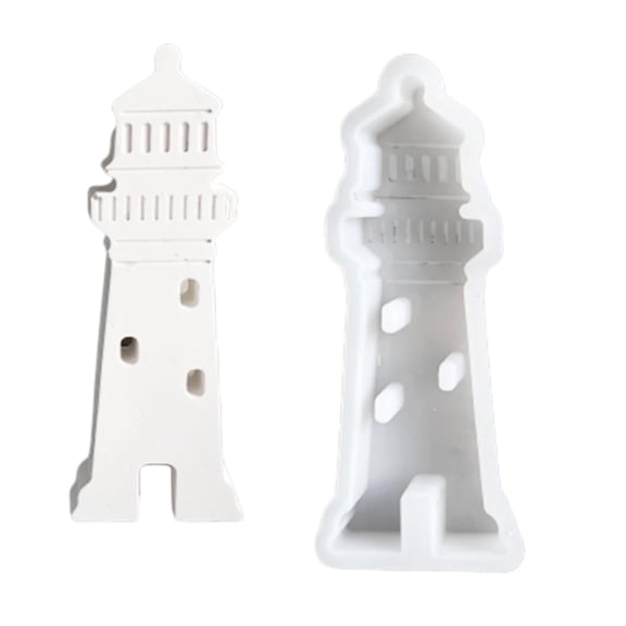Taeuda Silicones Lighthouse Casting Mold Craft Supplies For Coastal Themed Home Accent Chocolate Candy Fondant Cake Mould