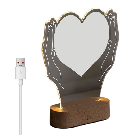 Taeuda Unique Couple Photo Night Lamp With LED Light Photo Frame For Valentine's Day Anniversary Gift Bedroom Decoration