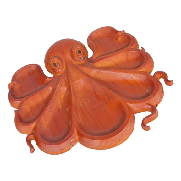 Taeuda Wooden Charcuterie Platter 8 Tentacles Designs Decorative Appetizer Serving Tray For Seafood Holder And Theme Parties