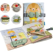 Taf Toys Busy Book for Toddlers 1-3 - Montessori Activity Book with 12 Sensory Learning Activities - Develops Fine Motor Skills and Early Numeracy Through Play