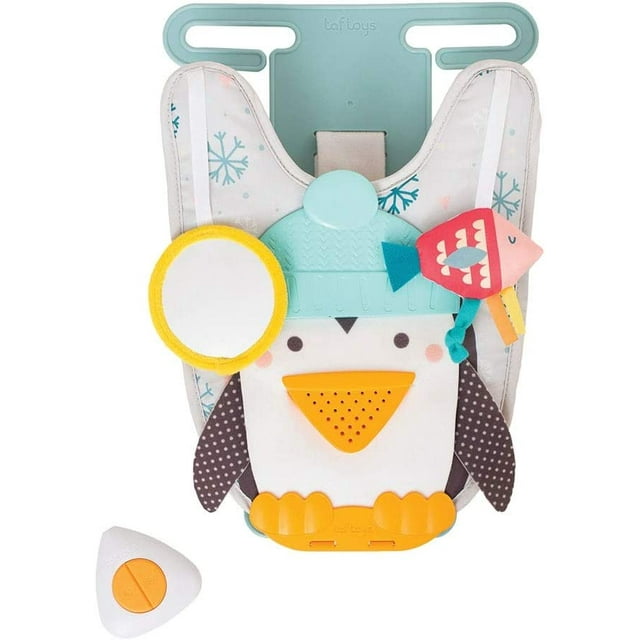 Taf Toys Penguin Play and Kick Infant Car Toy Travel Activity Center for Rear Facing Baby with Remote Control