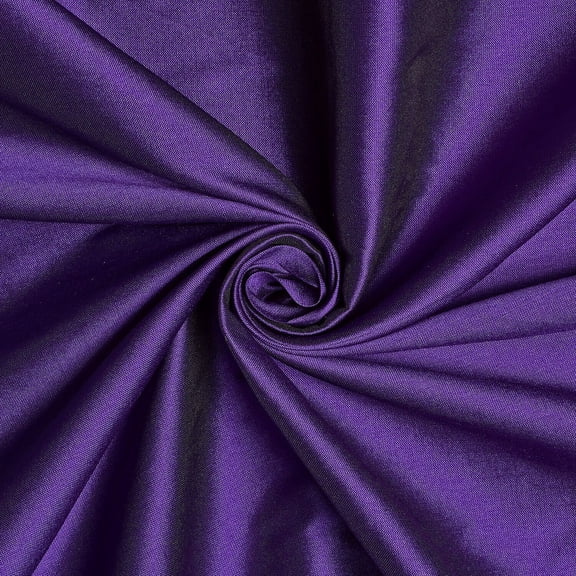 Taffeta Lining 100% Polyester 80 GSM Lightweight Shiny Fabric By The Yard For Sewing Apparel & Accessories - Purple (5 Yards)