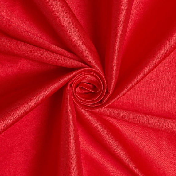 Taffeta Lining 100% Polyester 80 GSM Lightweight Shiny Fabric By The Yard For Sewing Apparel & Accessories - Red (10 Yards)