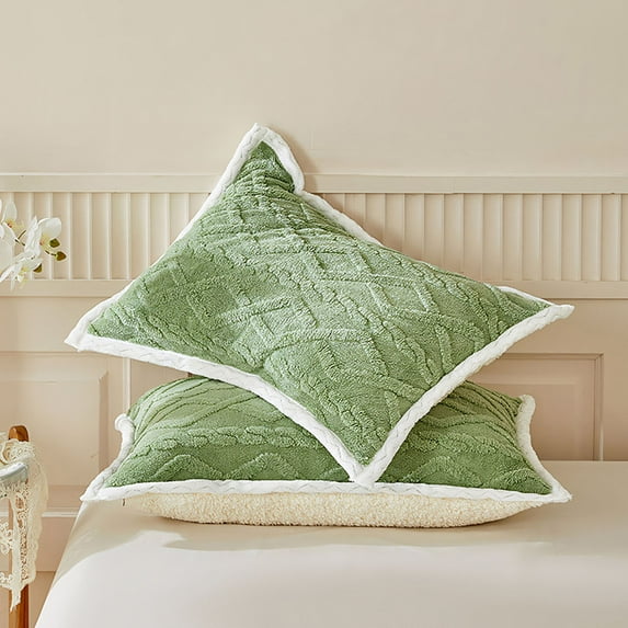 Taffeta Pillowcase Set - Year-Round Soft Bedding, 7 Colors, Hypoallergenic, College Dorm & Home Essentials (Green)