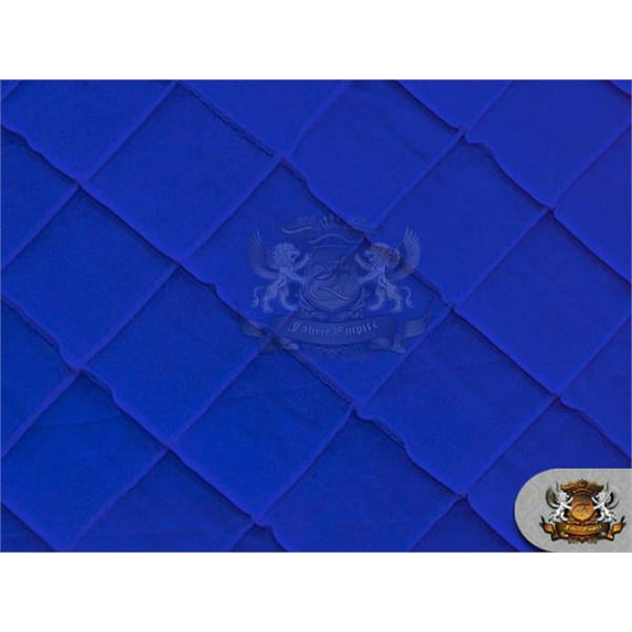 Taffeta Pintuck 2"x2" Diamond Fabric LIGHT ROYAL BLUE / 55" Wide / Sold by the yard