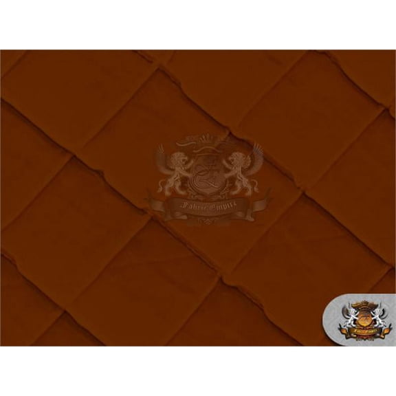 Taffeta Pintuck 4"x4" Diamond Fabric COPPER / 110" Wide / Sold by the yard