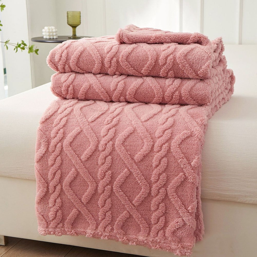 Taffeta Velvet Blanket Coral Velvet Blanket Sofa Throw Blanket Gift leather pink Walmart