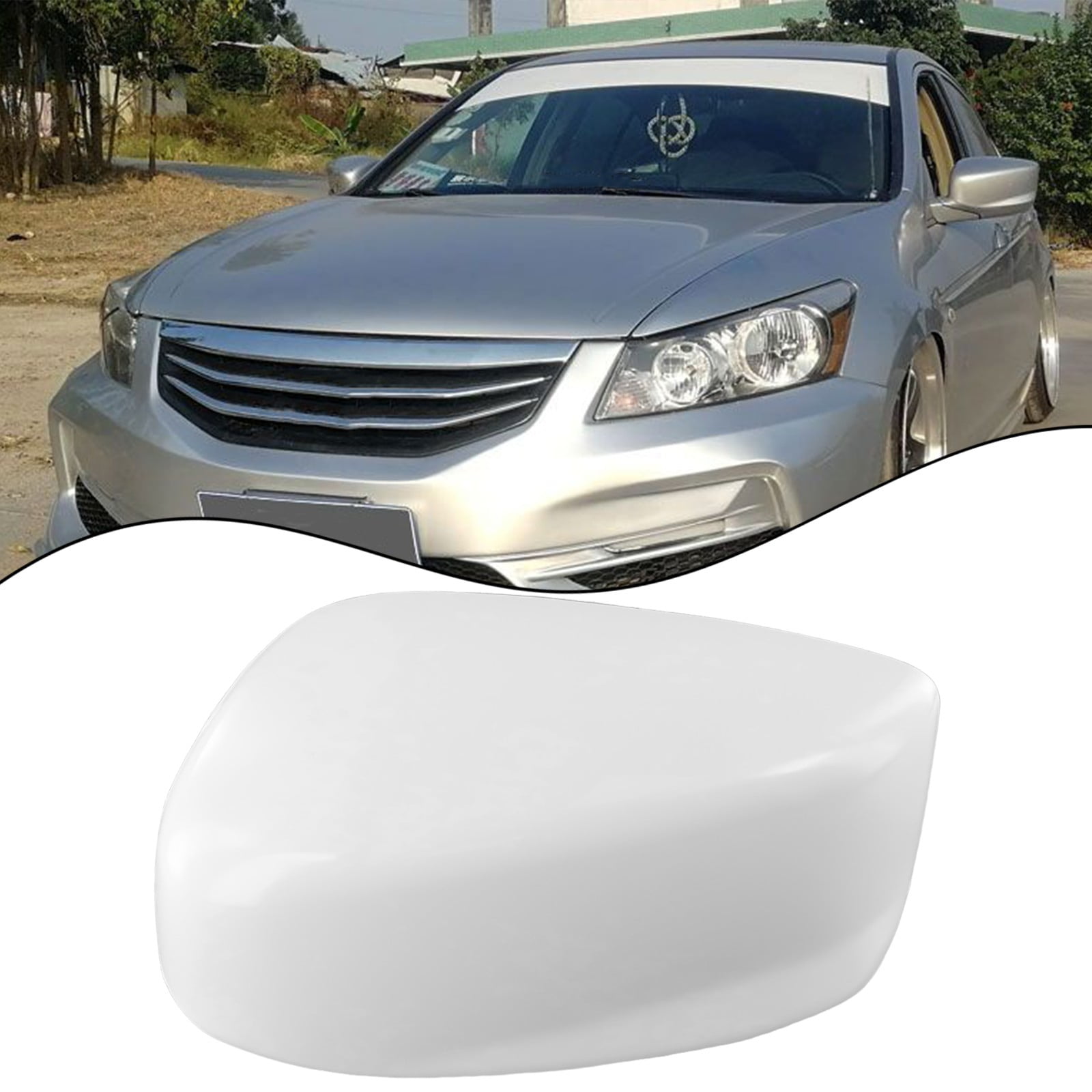 Taffeta White Mirror Cover 1pc For Honda For Accord 2008 2009 2010 2011 2012 Brand New Durable High Quality Hote Sale