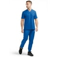 thumbnail image 1 of Tafford Active Stretch Men’s Jogger Scrub Set – Includes V-Neck Top and Drawstring Jogger Pant (Small, Royal), 1 of 6