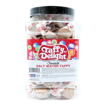 Taffy Delight Salt Water Taffy 16oz Jar (Chocolate)