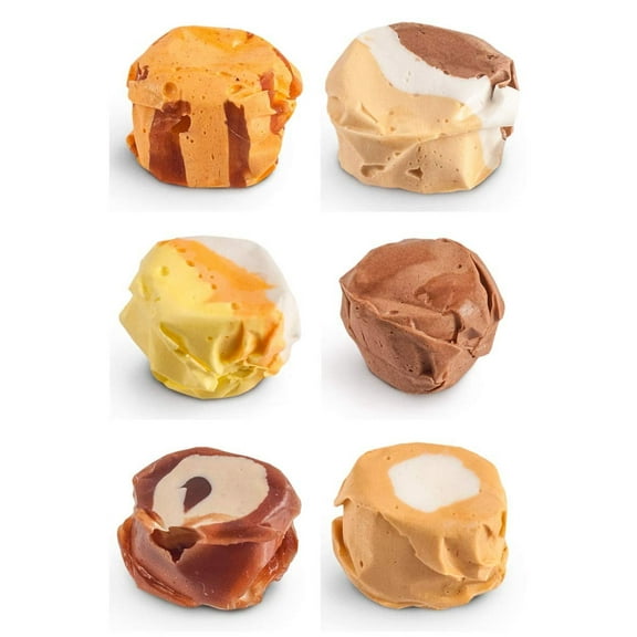 Taffy Shop Fall Favorites, Salt Water Taffy Assorted Gourmet Candy Variety Pack, Bulk Sweet Snack, Fresh & Gluten-Free, 30 Individually Wrapped Pieces (7oz)