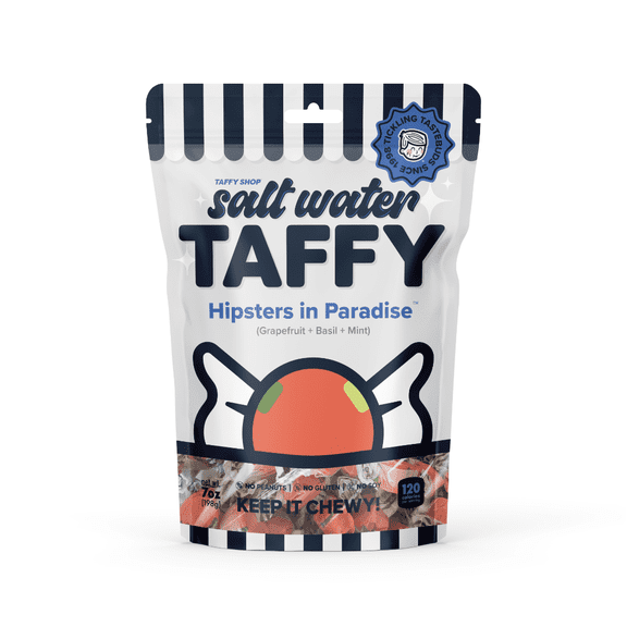 Taffy Shop Hipsters in Paradise, Grapefruit Basil Mint Salt Water Taffy(7oz)